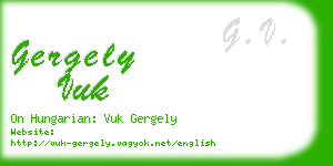gergely vuk business card